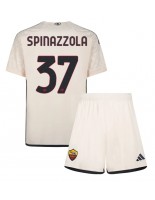AS Roma Leonardo Spinazzola #37 Vieraspaita Lasten 2023-24 Lyhythihainen (+ shortsit)